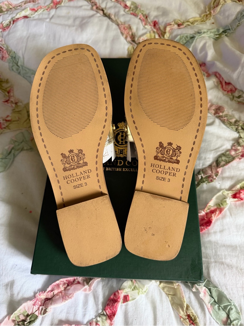 Holland Cooper monogram hold croc sandals with original box - Picture 4 of 11